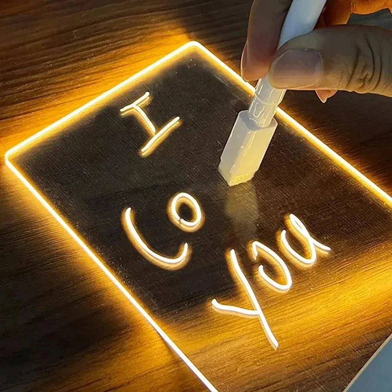 Veilleuse LED transparente Ma boutique