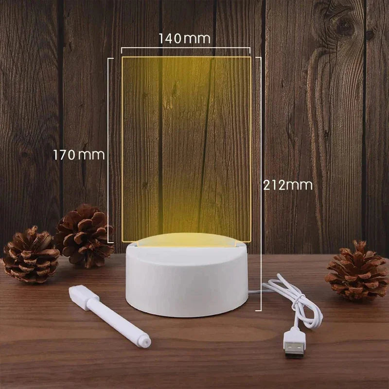 Veilleuse LED transparente Ma boutique