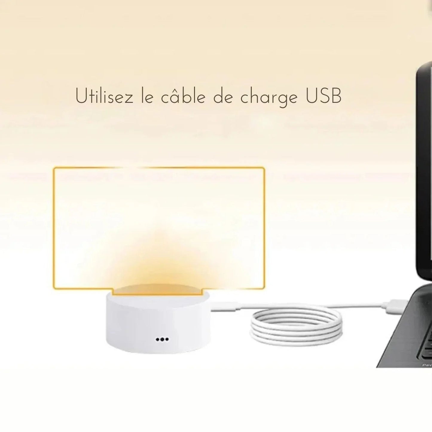 Veilleuse LED transparente Ma boutique